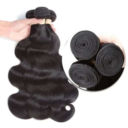 11A Brazilian Body Wave Bundles Plus Closure (16, 18, 20 + 18 Closure)