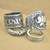 SILVER PLATED ELEGANT AFRICAN RING SET OF 4-------MEDUIM