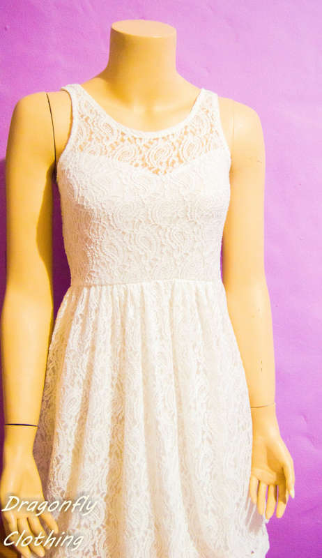 CREAM PRINCESS STYLE DRESS WITH LOW BACK------SIZE 6