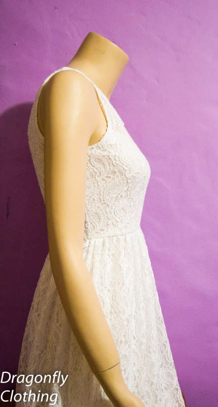CREAM PRINCESS STYLE DRESS WITH LOW BACK------SIZE 6