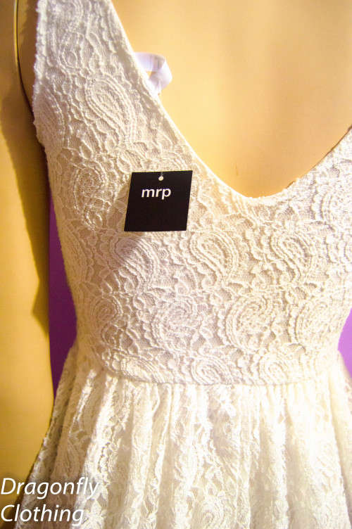 CREAM PRINCESS STYLE DRESS WITH LOW BACK------SIZE 6