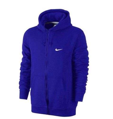 Original Mens Nike Club Swoosh Full Zip Hoody 717306-455 - X Large