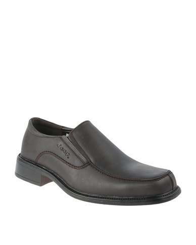 Original Mens Jeep Amazon Slip On - UK 8 (SA 8) Leather Upper - Dark Brown