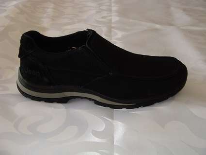 Original Mens Jeep Duro Lite - UK 10 (SA 10) - Black - Leather / Textile Upper - Foam Tech Insole