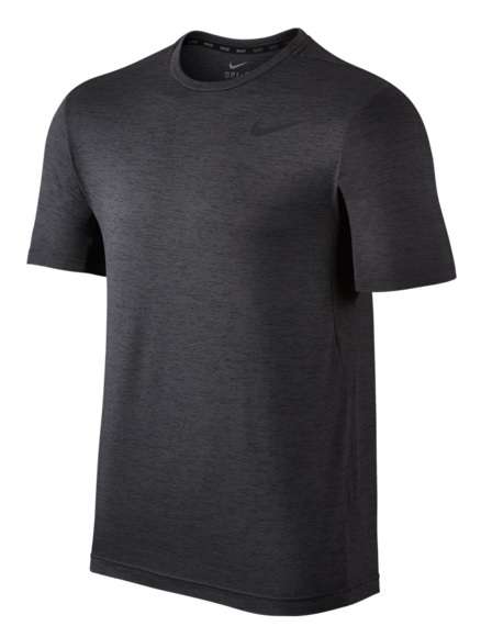 Original Mens NIKE Short Sleeve Dri-Fit Touch Heathered - Large - 848888-010