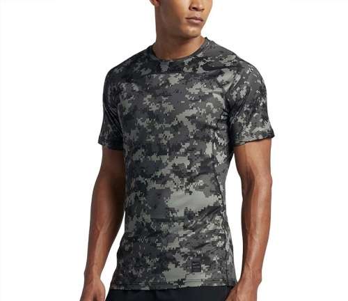 Original Mens NIKE Pro Hypercool Camo Fitted SS - 932392-037 - XX Large