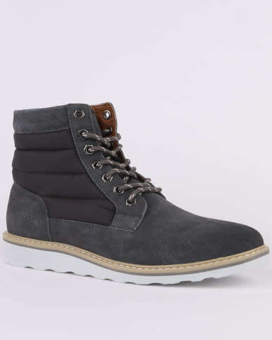 Original Mens Jeep Lancaster - UK 8 (SA 8) - Leather / Nylon Upper - PU + Nylon Lining