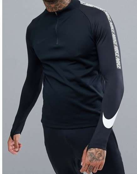 Original Mens Nike Nike Dry Sqd Dril Top - AJ6257-010 - Medium