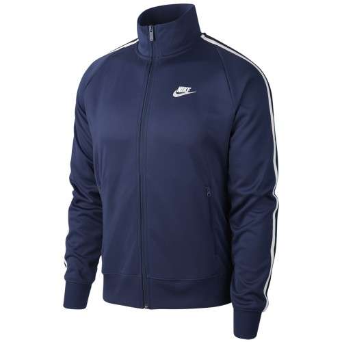 Original Mens Nike SPORTSWEAR N98 KNIT WARM-UP JACKET - AR2244-410 - MEDIUM