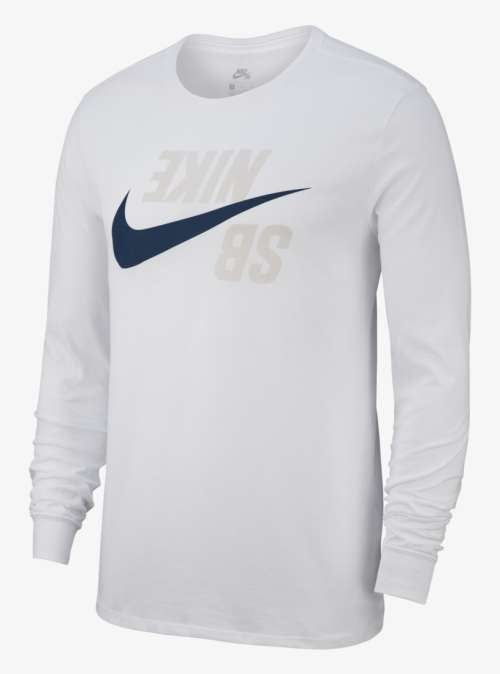 Original Mens NIKE SB Backwards Long Sleeve - CI7572-100 - Large
