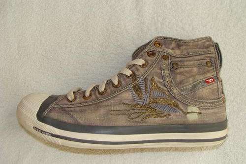 Authentic Ladies Diesel Exposure Steel Gray Shoe UK 7Â½