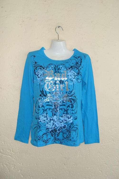 Ladies BAD GIRL Long Sleeve T Shirt Large