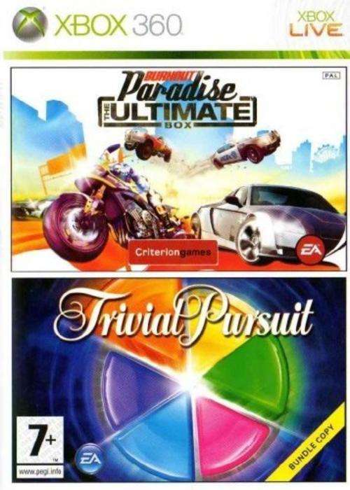 Burnout Paradise The Ultimate Box & Trivial Pursuit Double Pack Game XBOX 360