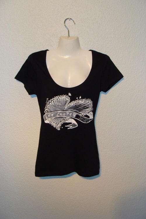 Ladies Lee Cooper Deep Neck T Shirt Large