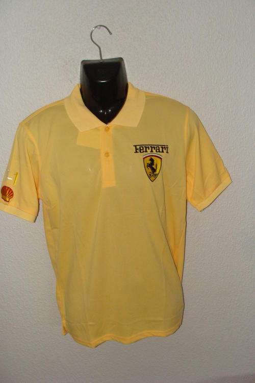 Mens Ferrari Short Sleeve Golf T Shirt Slim Fit Large