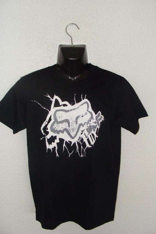 Mens Fox T Shirt Large 100% Cotton Navy Blue