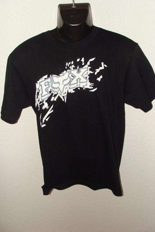 Mens Fox T Shirt Large 100% Cotton Black