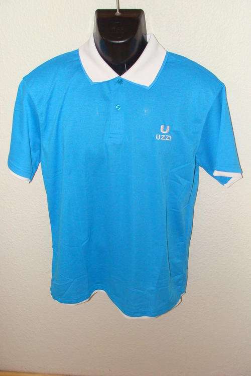 Mens UZZI Golf T Shirt Double Collar Medium
