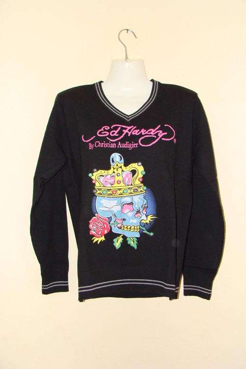 Ladies Ed Hardy Long Sleeve Jersey Medium Black
