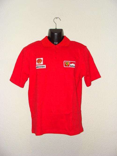 Mens Ferrari Cotton Golf T Shirt - Large