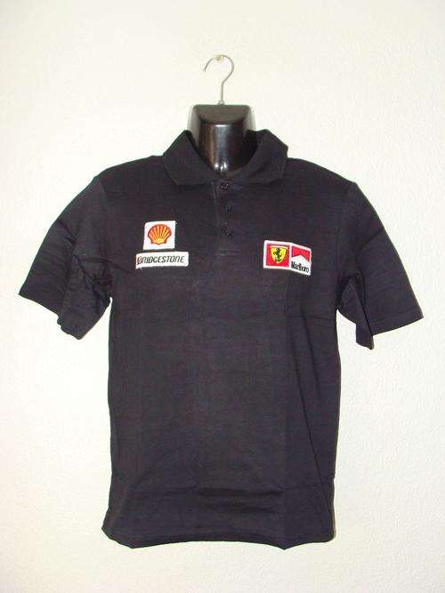 Mens Ferrari Cotton Golf T Shirt - Large