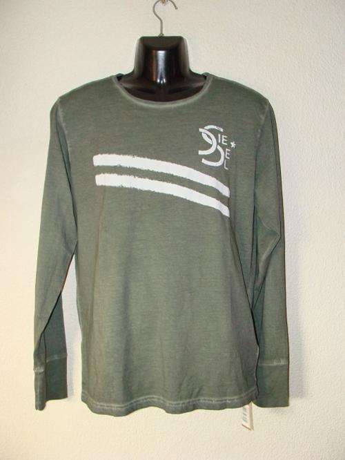 Mens Diesel Tente-Rsl Long Sleeve T-Shirt Slim Fit - Medium
