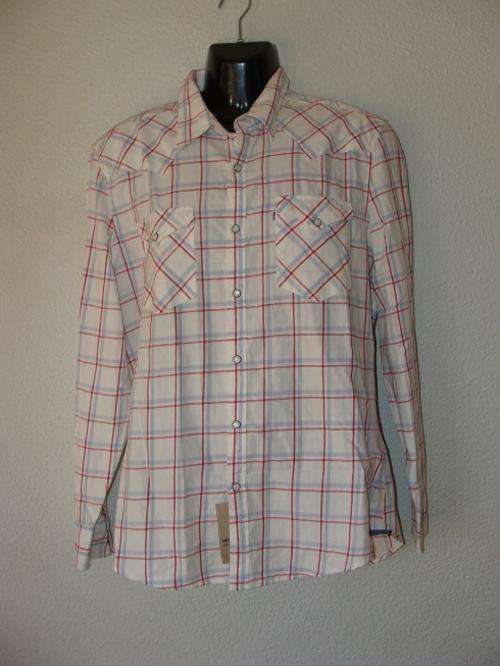 Original Mens Levis Barstow Western Slim Fit Long Sleeve Shirt - X Large