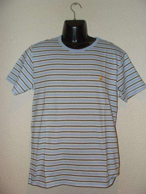 Original Mens Polo Custom Fit Stripe T Shirt - Large