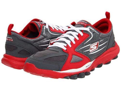 Original Mens SKECHERS Go Train (Charcola & Red) - UK 12 (SA 12)