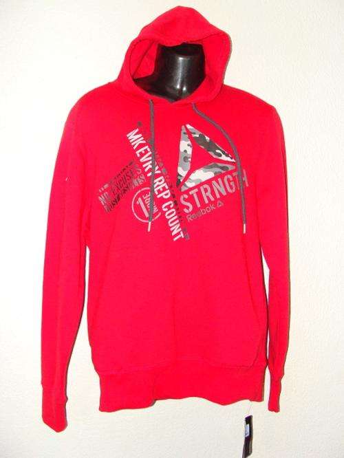 Original Reebok Mens Graphic Pull Over with Hood - Large