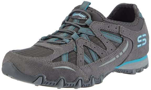 Original Ladies Skechers Bikers Equation - UK 4 (SA 4) Leather & Textile Upper