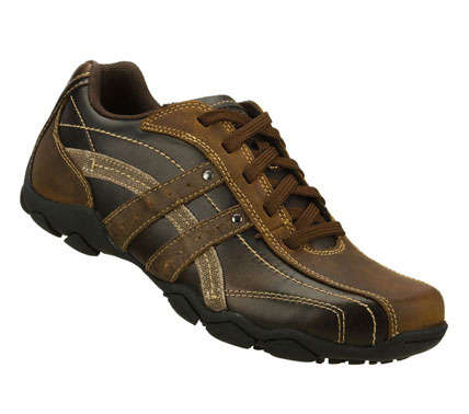 Original Mens SKECHERS Diameter Confirmed - UK 8 (SA 8) Leather & Synthetic Upper
