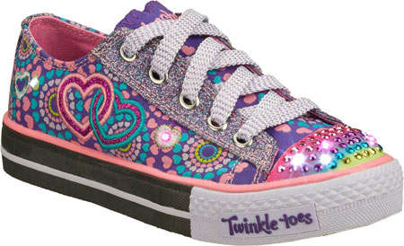 Original Girls SKECHERS Twinkle Toes S Lights - UK 1 (SA 1 - 21cm) Shuffles Walk Of Love