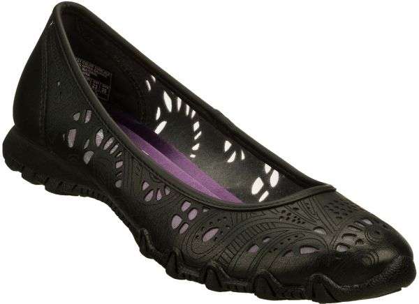 Original Ladies Skechers Bikers Laser Lace (Black) - UK 7 (SA 7) Memory Foam