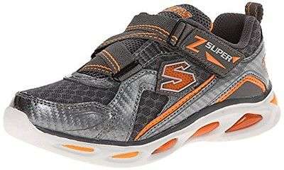 Original Boys SKECHERS S Lights Ipox - UK 11 (SA 11 - 18cm) Leather & Synthetic Upper