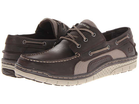 Original Mens SKECHERS Noris Stern - UK 8 (SA 8) Memory Foam - Leather Upper