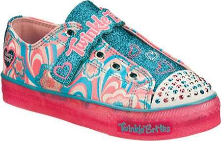 Original GIRLS SKECHERS S Lights Boogie Lights - UK 1 (SA 1 - 21cm) With On & Off Button