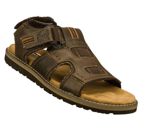 Original Mens SKECHERS Golson Garzas - UK 9 (SA 9) Leather Upper Memory Foam 360 - Strap at rear