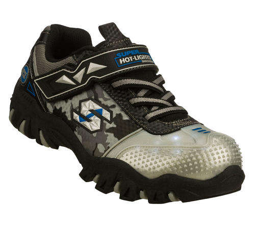 Original BOYS SKECHERS Super Hot Lights Damager - UK 2 (SA 2 - 22cm) Leather & Synthetic Upper
