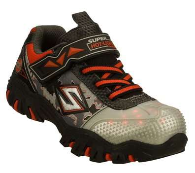Original BOYS SKECHERS Super Hot Lights Damager - UK 2 (SA 2 - 22cm) Leather & Synthetic Upper