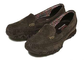 Original Ladies Skechers Bikers Predestrian - UK 4 (SA 4) Leather Upper Memory Foam Footbed