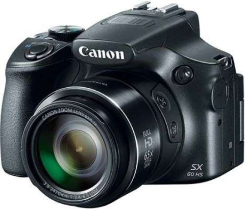 Canon Powershot SX60 HS 16.1MP Digital Camera 65x Optical Zoom Lens 3-inch LCD Tilt Screen (Black)