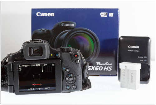 Canon Powershot SX60 HS 16.1MP Digital Camera 65x Optical Zoom Lens 3-inch LCD Tilt Screen (Black)