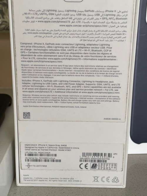 ## iPhone X64 GB - Space Grey## - condition 9/10 with 3 x apple leather cases + 2 x mont blanc cases