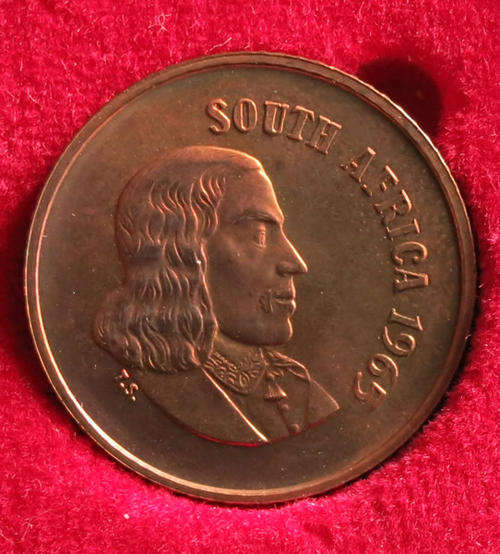 South Africa Proof 1965 One Cent - English