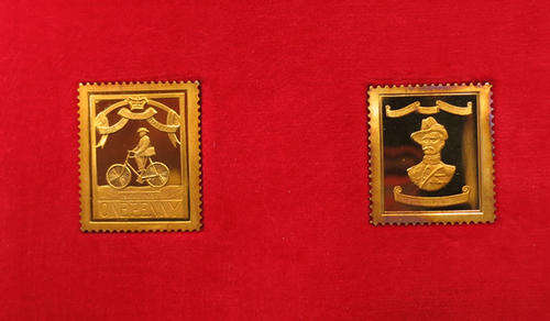 The Siege Of Mafeking Stamp Replica Set - 18ct Gold