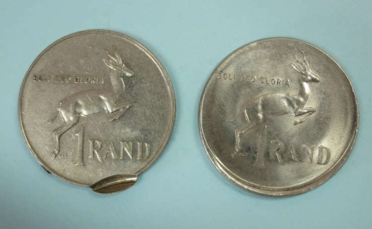 error coin misstrike nickel one rand