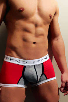 PhD Shaping / Enhancing Trunks - Red, Grey with Black & White Trim