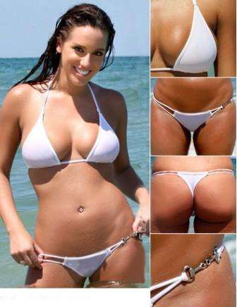 White Bikini Metal Clasp