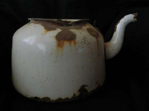 Very Very Old Enamel Kettle